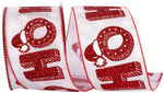 Load image into Gallery viewer, 10 yards --- 2 ½ inch --  Ho Ho Glitter Marla Wired Edge Ribbon
