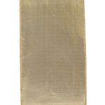 Load image into Gallery viewer, Glitter / Metallic --- 4 inch x 5 yards ---- Velvet Plush Glitter Filigree Gold Backed Wired Edge Ribbon