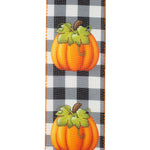 Load image into Gallery viewer, 10 yards --- 2 ½ inch -- Pumpkin Grande Gingham Wired Edge Ribbon