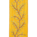 Load image into Gallery viewer, 5 yards --- 4 inch -- Deluxe Vine Sunset Embroidery Wired Edge Ribbon