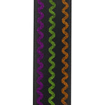 Load image into Gallery viewer, 10 yards --- 2 ½ inch -- Rick-Rack Glitter Halloween Linen Wired Edge Ribbon
