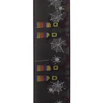 Load image into Gallery viewer, 10 yards --- 2 ½ inch -- Witches Legs & Spider Webs Glitter Wired Edge Ribbon, Black