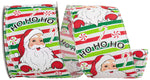 Load image into Gallery viewer, 10 yards --- 2 ½ inch -- Santa Glitter Candy HO-HO-HO - Wired Edge Ribbon