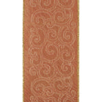 Load image into Gallery viewer, 5 yards --- 4 inch -- Scroll Sequin Vivo Deluxe Backed Wired Edge -- Christmas Ribbon