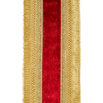 Load image into Gallery viewer, 5 yards --- 4 inch -- Plush Scarlet Velvet Regal Trimming Fringe Deluxe Overlay Wired Edge - Christmas Ribbon
