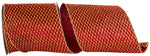 Load image into Gallery viewer, Mesh Velvet Red Overlay Metallic Wired Edge -- Christmas Ribbon --- Various Sizes