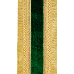 Load image into Gallery viewer, 5 yards --- 4 inch -- Plush Holiday Green - Velvet Regal Trimming Fringe Deluxe Overlay Wired Edge - Christmas Ribbon