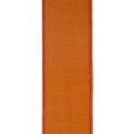 Load image into Gallery viewer, Back view of Copper Crushed Velvet Touch Deluxe Wired Edge Ribbon displaying the coordinating woven backing and wired edge construction.