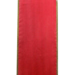 Load image into Gallery viewer, 4 inch x 30 yards --- Red with Gold Border Color -- Jamaica Value Plastic Wired Edge Christmas Ribbon