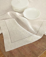 Load image into Gallery viewer, Hemstitched Table Linens (Light Natural Color)