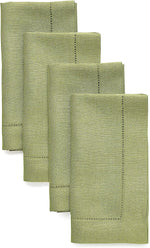 Load image into Gallery viewer, Hemstitched Table Linens (Moss Green Color)