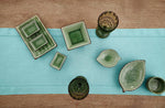 Load image into Gallery viewer, Hemstitched Table Linens (Aqua Blue Color)