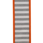 Load image into Gallery viewer, Railroad Striped Deluxe Folded (Orange Border) Heavy Wired Edge Ribbon -- Various Sizes