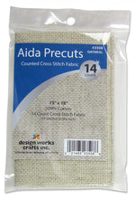 Load image into Gallery viewer, 14 Count -- Oatmeal Color --- Aida Pre-cut Counted Cross Stitch Fabric --- 15in x 18in by Design Works®