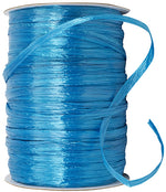Load image into Gallery viewer, Premium - Pearl Finish Raffia Ribbon --- 1/4in x 100 yards --- Aqua Color