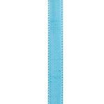 Load image into Gallery viewer, Reverse side of the Florist Basics Dupioni Supreme Aqua ribbon highlighting the durable polyester weave and neatly stitched wired edge construction.