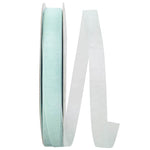 Load image into Gallery viewer, Chiffon Mono Sheer Ribbon -- Aqua Color --- Various Sizes