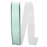 Load image into Gallery viewer, Chiffon Mono Sheer Ribbon -- Aqua Color --- Various Sizes