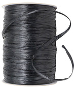 Load image into Gallery viewer, Premium - Matte Finish Raffia Ribbon --- 1/4in x 100 yards --- Black Color