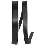 Load image into Gallery viewer, Double Face Satin Ribbon -- Black Color --- Various Sizes