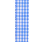 Load image into Gallery viewer, Easter Ribbons -- Great Gingham Wire Edge Ribbon -- Blue Color -- Various Sizes