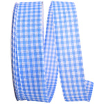 Load image into Gallery viewer, Easter Ribbons -- Great Gingham Wire Edge Ribbon -- Blue Color -- Various Sizes