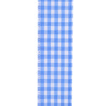 Load image into Gallery viewer, Easter Ribbons -- Great Gingham Wire Edge Ribbon -- Blue Color -- Various Sizes