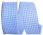 Load image into Gallery viewer, Easter Ribbons -- Great Gingham Wire Edge Ribbon -- Blue Color -- Various Sizes