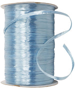 Load image into Gallery viewer, Premium - Pearl Finish Raffia Ribbon --- 1/4in x 100 yards --- Blue Color