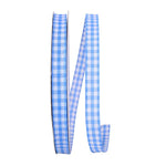 Load image into Gallery viewer, Easter Ribbons -- Great Gingham Wire Edge Ribbon -- Blue Color -- Various Sizes