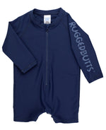 Load image into Gallery viewer, Boys' Long Sleeve One Piece Rash Guard --- UPF 50+ Sun Protection --- Navy Color by RuggedButts®