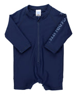 Load image into Gallery viewer, Boys' Long Sleeve One Piece Rash Guard --- UPF 50+ Sun Protection --- Navy Color by RuggedButts®
