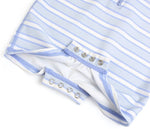 Load image into Gallery viewer, Boys' Long Sleeve One Piece Rash Guard --- UPF 50+ Sun Protection --- Periwinkle Blue & Windsurfer Stripes Design by RuggedButts®