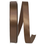 Load image into Gallery viewer, Double Face Satin Ribbon -- Brown Color --- Various Sizes