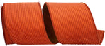 Load image into Gallery viewer, Corduroy Deluxe Mesh Backed Wired Edge Ribbon in Burnt Sienna, 4 inch x 5 yards, featuring a soft corduroy texture, mesh backing, and wired edges for bows, wreaths, and seasonal decorating.