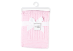 Load image into Gallery viewer, Cable Knit Baby Blanket -- 30 x 40 in - Pink Color