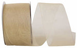 Load image into Gallery viewer, Chiffon Mono Sheer Ribbon -- Champagne Color --- Various Sizes