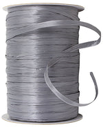Load image into Gallery viewer, Premium - Matte Finish Raffia Ribbon --- 1/4in x 100 yards --- Charcoal Color