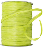 Load image into Gallery viewer, Premium - Matte Finish Raffia Ribbon --- 1/4in x 100 yards --- Chartreuse Color