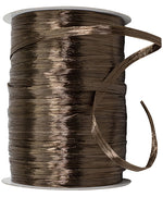 Load image into Gallery viewer, Premium - Pearl Finish Raffia Ribbon --- 1/4in x 100 yards --- Chocolate Brown Color
