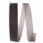 Load image into Gallery viewer, Chiffon Mono Sheer Ribbon -- Chocolate Brown Color --- Various Sizes