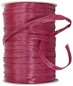 Load image into Gallery viewer, Premium - Matte Finish Raffia Ribbon --- 1/4in x 100 yards --- Claret Color