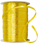 Load image into Gallery viewer, Premium - Pearl Finish Raffia Ribbon --- 1/4in x 100 yards --- Daffodil Color
