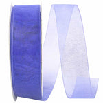Load image into Gallery viewer, Chiffon Mono Sheer Ribbon -- Delphinium Color --- Various Sizes