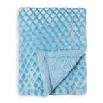 Load image into Gallery viewer, Diamond Plush Baby Blanket --- 30 x 40 in --- Blue Color