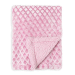 Load image into Gallery viewer, Diamond Plush Baby Blanket --- 30 x 40 in --- Pink Color