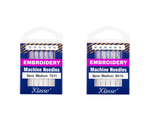 Load image into Gallery viewer, KLASSÉ® Embroidery Sewing Machine Needles — 6 Pack — Sizes: 75/11 & 90/14