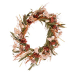 Load image into Gallery viewer, 20 in --- Brown / Cream Artificial Carnation and Chinese Lantern Wreath by Vickerman®