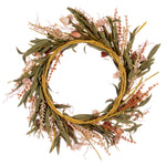 Load image into Gallery viewer, 20 in --- Brown / Cream Artificial Carnation and Chinese Lantern Wreath by Vickerman®