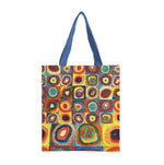 Load image into Gallery viewer, Fine Art Canvas Tote, "Square with Concentric Circles" by Wassily Kandinsky